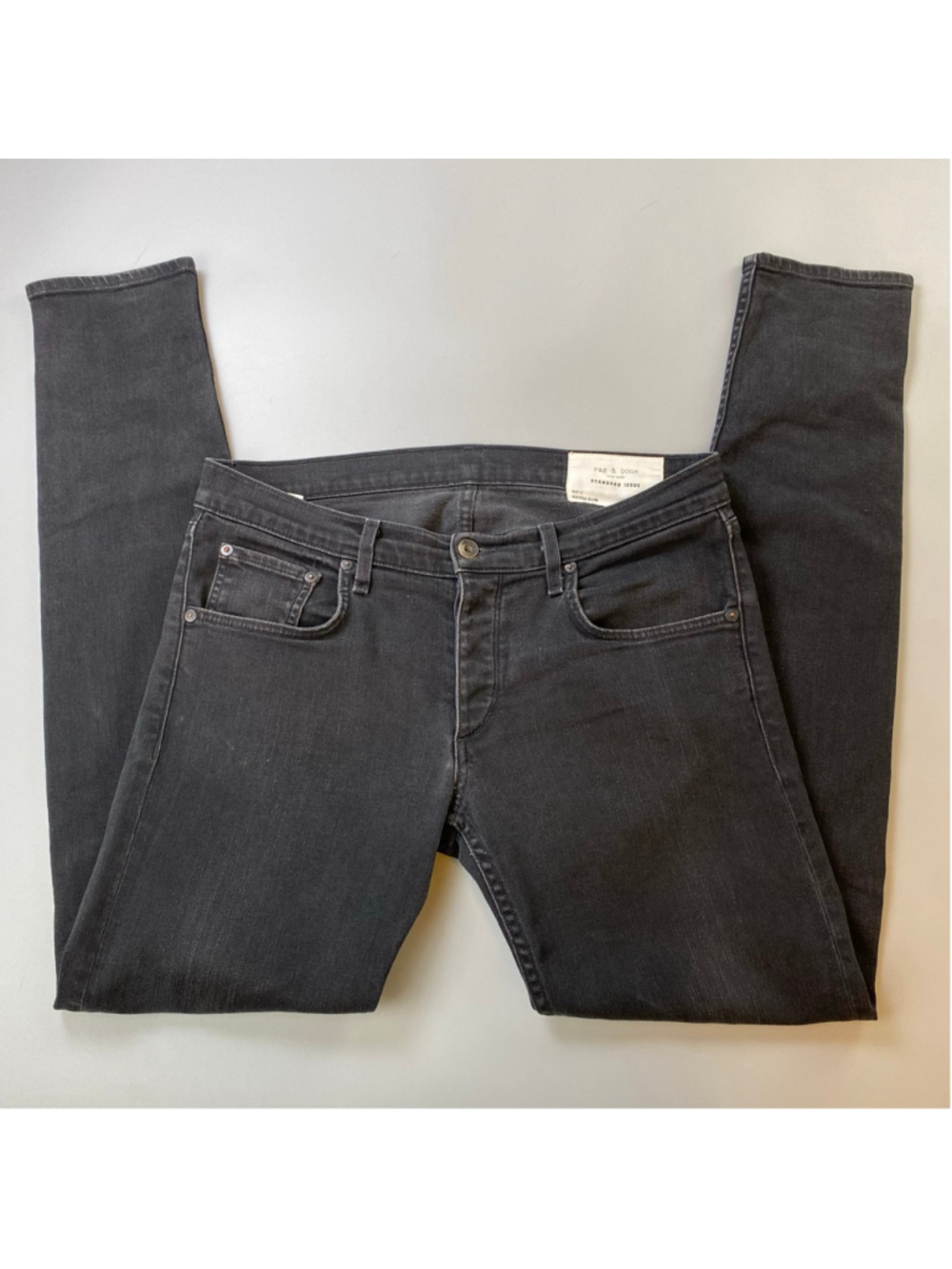 Rag & Bone Jeans Black Mens 33 Fit 1 Extra Slim USA Modern Skinny Indie Sleaze